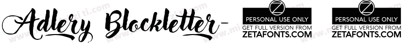 Adlery Blockletter字体转换